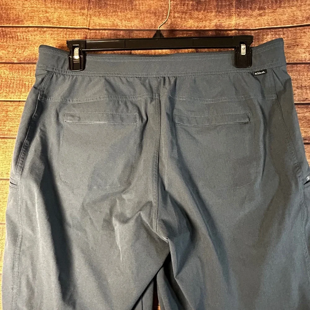 Kuhl Mens Pull On Hiking Travel Pants Blue Lightweight Stretch Roll Up XL Reg